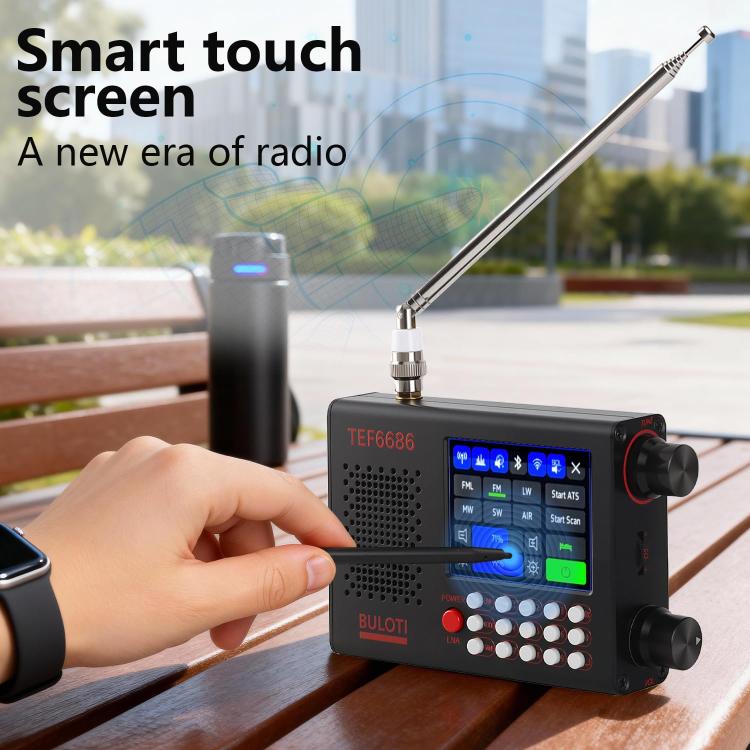 BULOTI TEF6686 Touch Screen Full Band High Sensitivity FM Radio