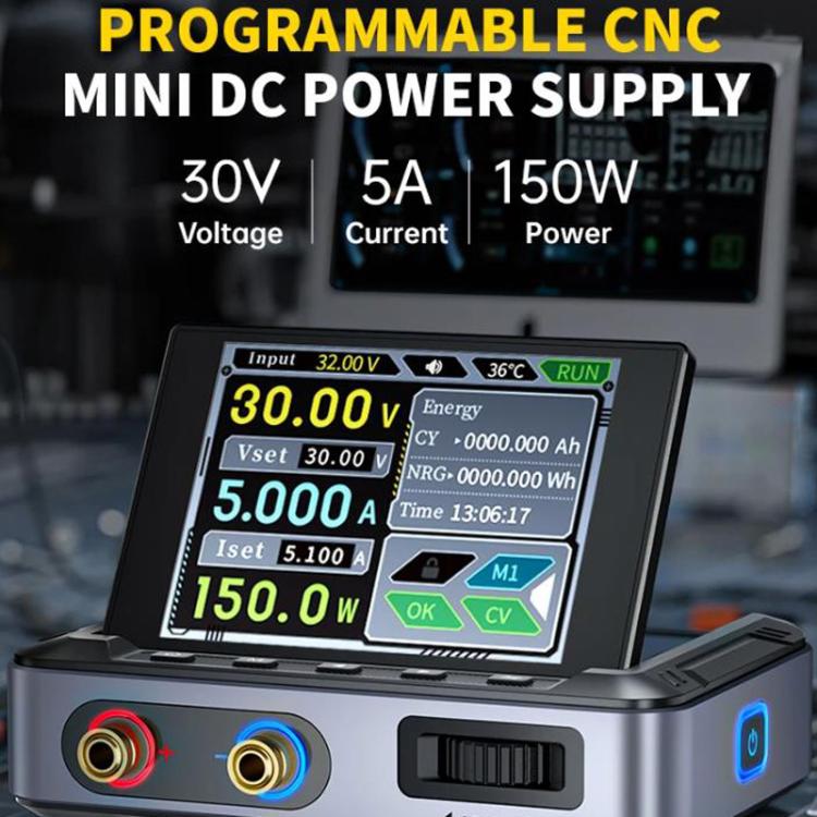 FNIRSI DPS-150 CNC DC Adjustable Regulated Power Supply High-Power Portable Power Supply Upper Computer, Standard, High US Plug, High EU Plug