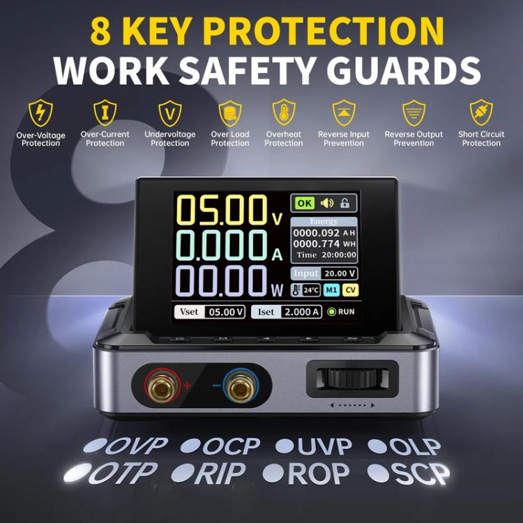 FNIRSI DPS-150 CNC DC Adjustable Regulated Power Supply High-Power Portable Power Supply Upper Computer, Standard, High US Plug, High EU Plug