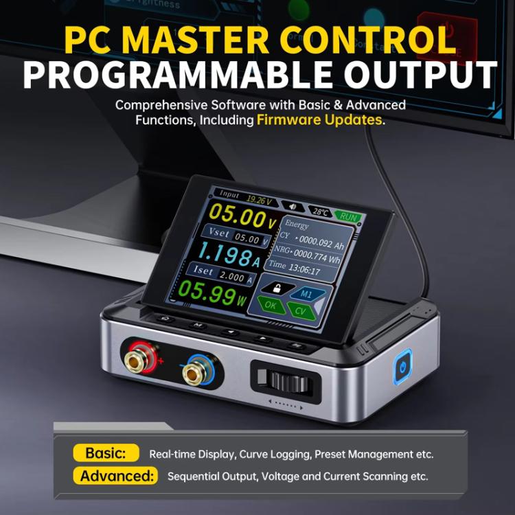 FNIRSI DPS-150 CNC DC Adjustable Regulated Power Supply High-Power Portable Power Supply Upper Computer, Standard, High US Plug, High EU Plug