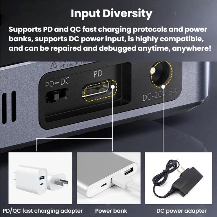 FNIRSI DPS-150 CNC DC Adjustable Regulated Power Supply High-Power Portable Power Supply Upper Computer, Standard, High US Plug, High EU Plug