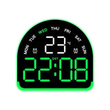 LED Ambient Light Electronic Clock Multifunctional Alarm Clock Home Lighting Table Clock, Black Shell Blue Light, Black Shell Green Light, Black Shell Red Light, Black Shell Orange Light, Black Shell Pink Light, White Shell Blue Light                  ...