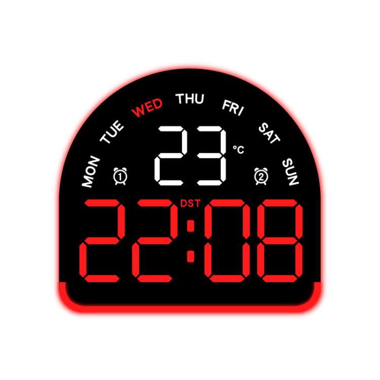 LED Ambient Light Electronic Clock Multifunctional Alarm Clock Home Lighting Table Clock, Black Shell Blue Light, Black Shell Green Light, Black Shell Red Light, Black Shell Orange Light, Black Shell Pink Light, White Shell Blue Light                  ...