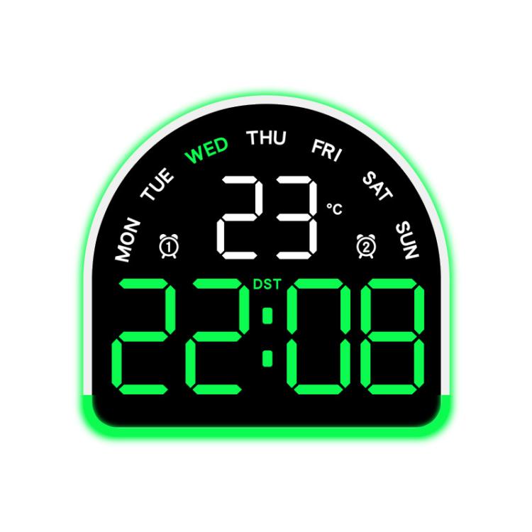LED Ambient Light Electronic Clock Multifunctional Alarm Clock Home Lighting Table Clock, Black Shell Blue Light, Black Shell Green Light, Black Shell Red Light, Black Shell Orange Light, Black Shell Pink Light, White Shell Blue Light                  ...