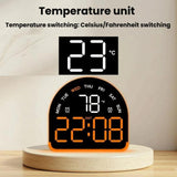 LED Ambient Light Electronic Clock Multifunctional Alarm Clock Home Lighting Table Clock, Black Shell Blue Light, Black Shell Green Light, Black Shell Red Light, Black Shell Orange Light, Black Shell Pink Light, White Shell Blue Light                  ...