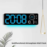 Night Glow Living Room Wall Clock Simple LED Digital Clock