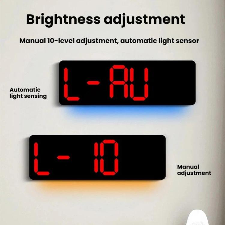 Night Glow Living Room Wall Clock Simple LED Digital Clock