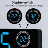 Night Glow Living Room Wall Clock Simple LED Digital Clock