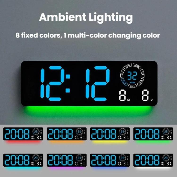 Night Glow Living Room Wall Clock Simple LED Digital Clock