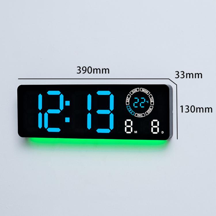 Night Glow Living Room Wall Clock Simple LED Digital Clock
