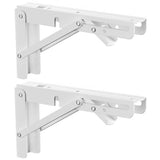 2pcs Foldable Triangle Bracket Wall-Mounted Storage Shelf Shelf Bracket, White 20cm, White 25cm, White 30cm, White 35cm, White 40cm, White 45cm, White 50cm, Black 20cm, Black 25cm, Black 30cm, Black 35cm, Black 40cm, Black 45cm, Black 50cm             ...