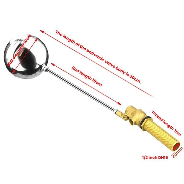 1/2 Inch/20mm Stainless Steel Float Valve for Water Heaters, Rice Steamers, Water Tanks, 2cm+201 Ball, 5cm+201 Ball, 7cm+201 Ball, 2cm+304 Ball, 5cm+304 Ball, 7cm+304 Ball