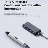 3D Printing Pen Kit With Detachable Body, HD OLED Screen & Precise Temperature Control – 3-Speed Adjustable, Without Plug, US Plug, EU Plug