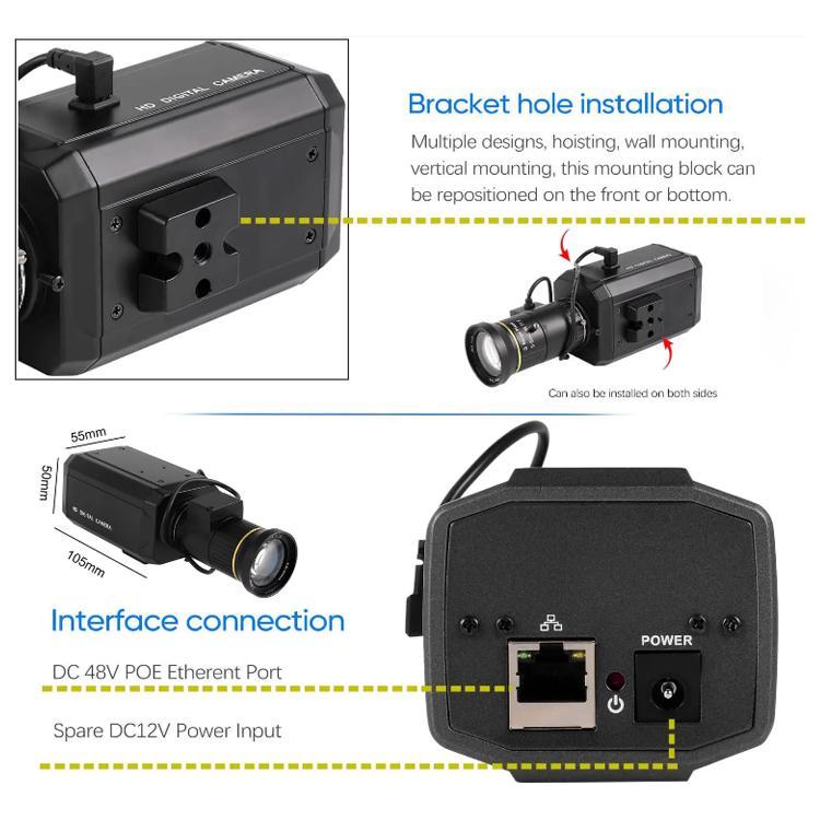 Vanxse 4MP Ultra HD 5-50mm Zoom Lens PoE Network Camcorder, BX550