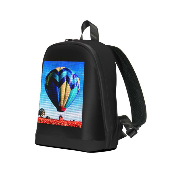 DIY Pattern Backpack With Illuminated LED Display Waterproof Schoolbag