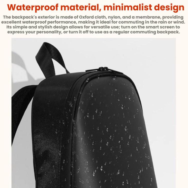 DIY Pattern Backpack With Illuminated LED Display Waterproof Schoolbag