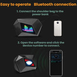 LED Illuminated Shoulder Bag Outdoor Water-Repellent Motorcycle Bag