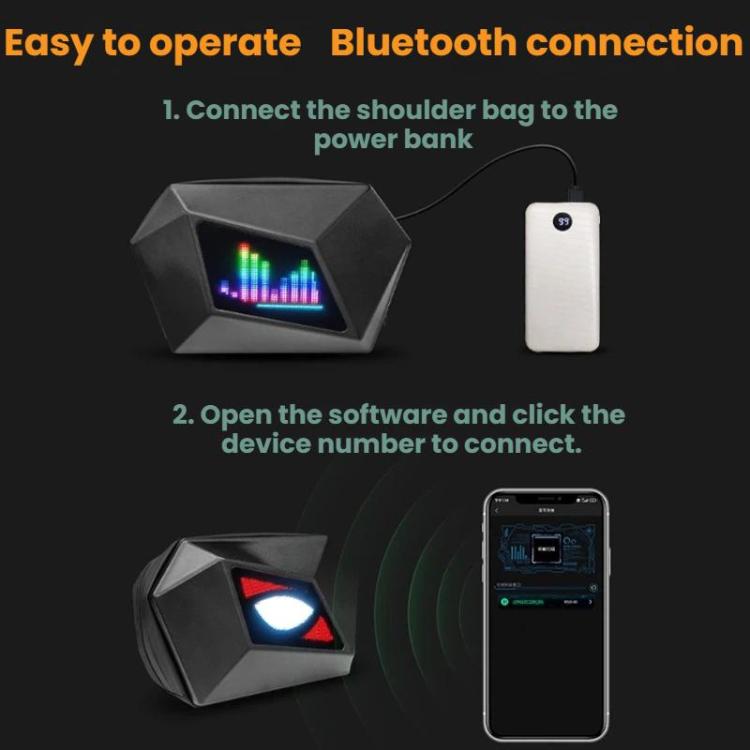 LED Illuminated Shoulder Bag Outdoor Water-Repellent Motorcycle Bag