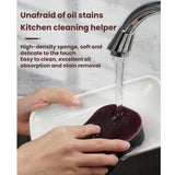 5pcs /Set Household Rust Remover Pot Cleaner Black Grime Diamond Abrasive Sponge Brush, 5pcs /Set