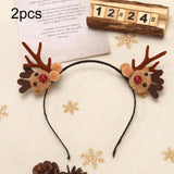 2pcs Christmas Reindeer Hair Accessory Cute Plush Fawn Hair Clip, Hairband Red, Hair Clip Red, Hairband Brown, Hair Clip Brown