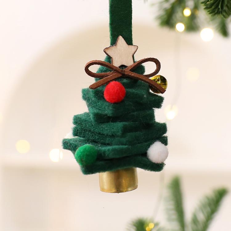 Mini Felt Christmas Tree Bell Hanging Christmas Decorations