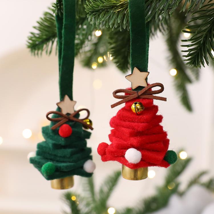 Mini Felt Christmas Tree Bell Hanging Christmas Decorations