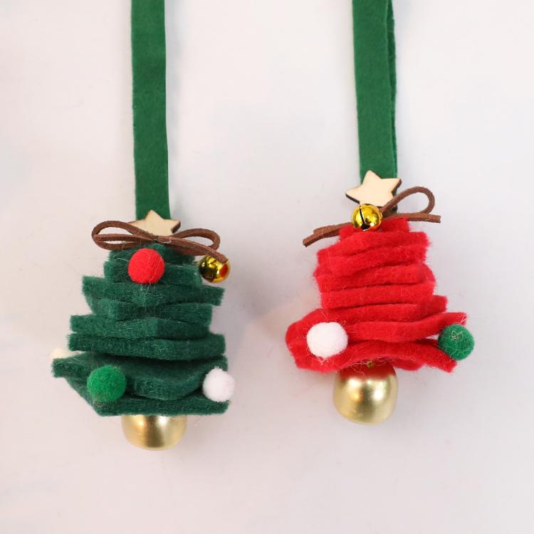 Mini Felt Christmas Tree Bell Hanging Christmas Decorations