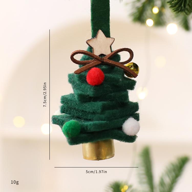 Mini Felt Christmas Tree Bell Hanging Christmas Decorations