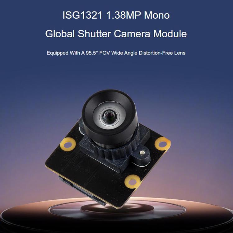 1.38 MP B/W Global Shutter Camera Module 95.5 Degree Wide Angle Support 1280×1080 120fps, 32175