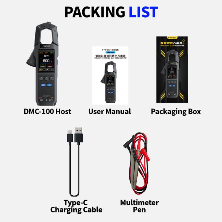 FNIRSI Fully Automatic Intelligent Current Clamp Multimeter, DMC-100
