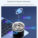 WAVESHARE ESP32-S3 AI Smart Speaker Development Board Dual-Mic Noise Reduction Echo Cancellation Surround RGB Light Effect, No Battery, With Battery