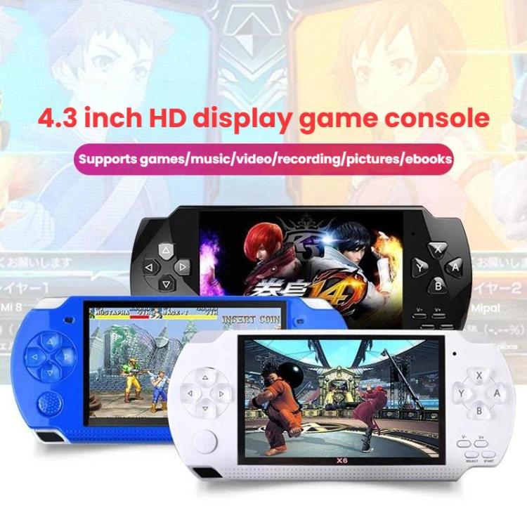 X6 Pocket Gaming Console 4.3 Inch HD Gaming Handheld, 8G With Camera, 32G No Camera