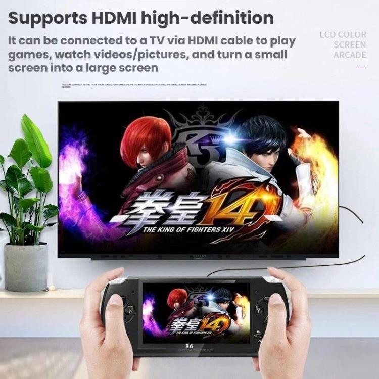 X6 Pocket Gaming Console 4.3 Inch HD Gaming Handheld, 8G With Camera, 32G No Camera