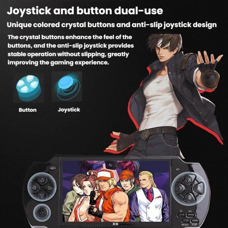 X6 Pocket Gaming Console 4.3 Inch HD Gaming Handheld, 8G With Camera, 32G No Camera