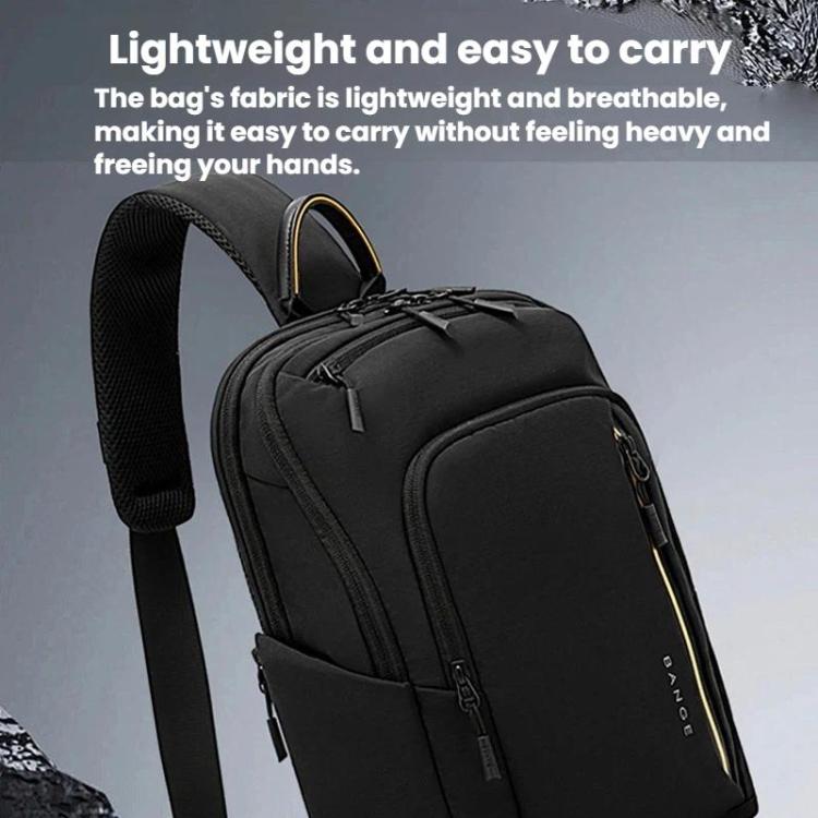 BANGE BG-7868 Men Casual Travel Chest Pack Versatile Crossbody Shoulder Bag