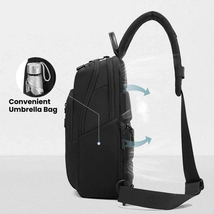 BANGE BG-7868 Men Casual Travel Chest Pack Versatile Crossbody Shoulder Bag