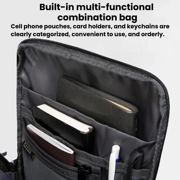 BANGE BG-7868 Men Casual Travel Chest Pack Versatile Crossbody Shoulder Bag