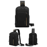 BANGE BG-7868 Men Casual Travel Chest Pack Versatile Crossbody Shoulder Bag
