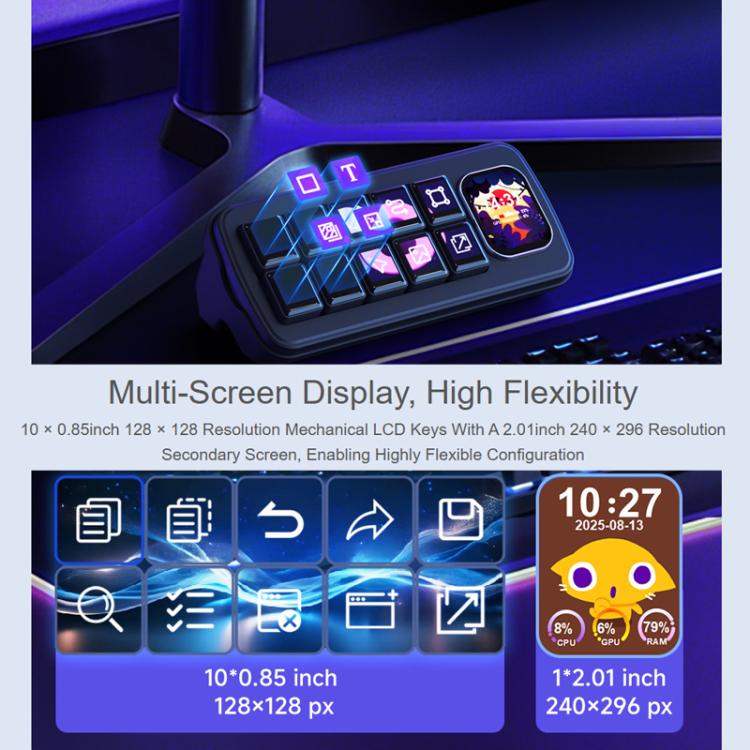 WAVESHARE MK10 Multi-Functional AI Voice Control Panel, 32329