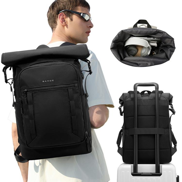 BANGE BG-8109 Casual Student Backpack Large-Capacity Lightweight Rolltop Backpack