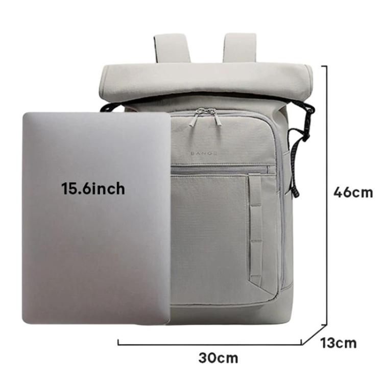 BANGE BG-8109 Casual Student Backpack Large-Capacity Lightweight Rolltop Backpack