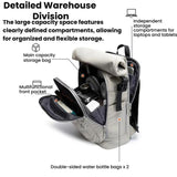 BANGE BG-8109 Casual Student Backpack Large-Capacity Lightweight Rolltop Backpack