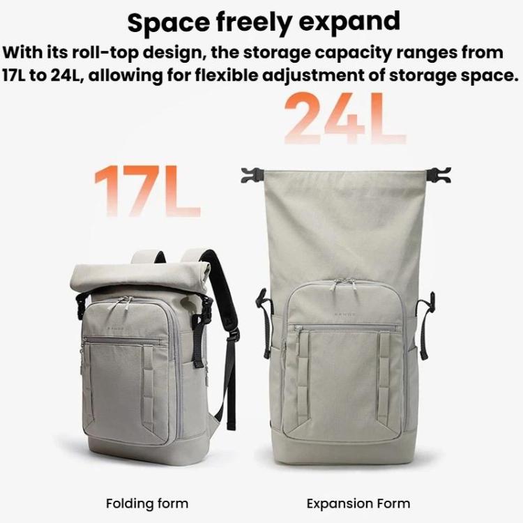 BANGE BG-8109 Casual Student Backpack Large-Capacity Lightweight Rolltop Backpack