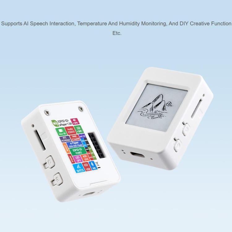 WAVESHARE ESP32-S3 1.54 Inch Ink Screen E-Paper AIoT Development Board, With Li-ion Battery, 32299