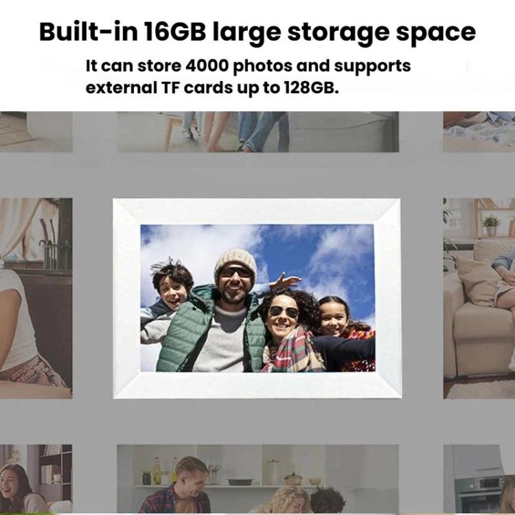 10.1 inch WiFi Touch Digital Photo Frame Landscape/Portrait Standing Photo Transfer Smart Display