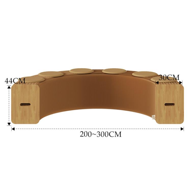 Accordion Expandable Paper Bench Folding Sofa Chair Entryway Stool, Height 30cm 3-Seater Brown, Height 30cm 6-Seater Brown, Height 30cm 9-Seater Brown, Height 44cm 3-Seater Brown, Height 44cm 6-Seater Brown, Height 44cm 9-Seater Brown                  ...