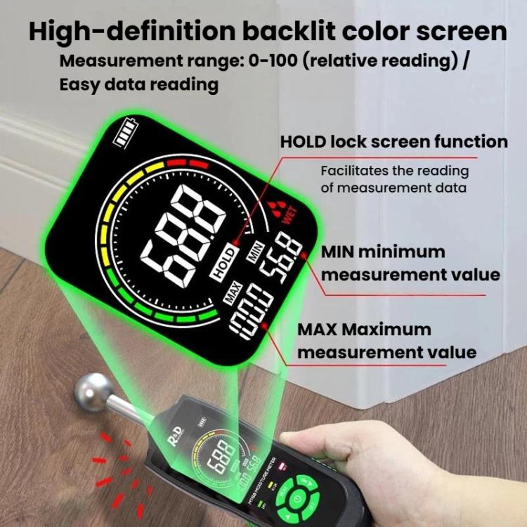 R&D INSTRUMENTS MT68 Spherical Wood Moisture Tester With Digital Display Alarm