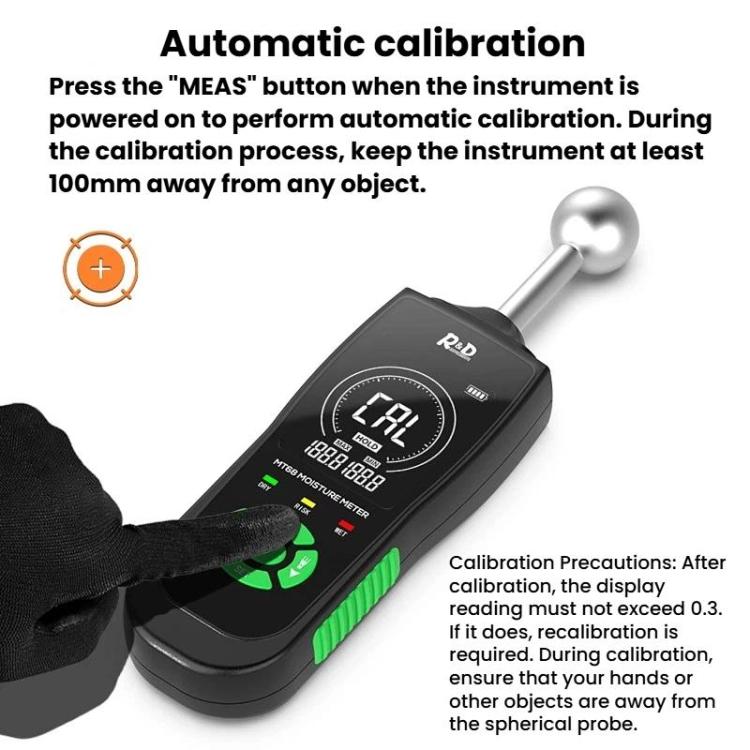 R&D INSTRUMENTS MT68 Spherical Wood Moisture Tester With Digital Display Alarm