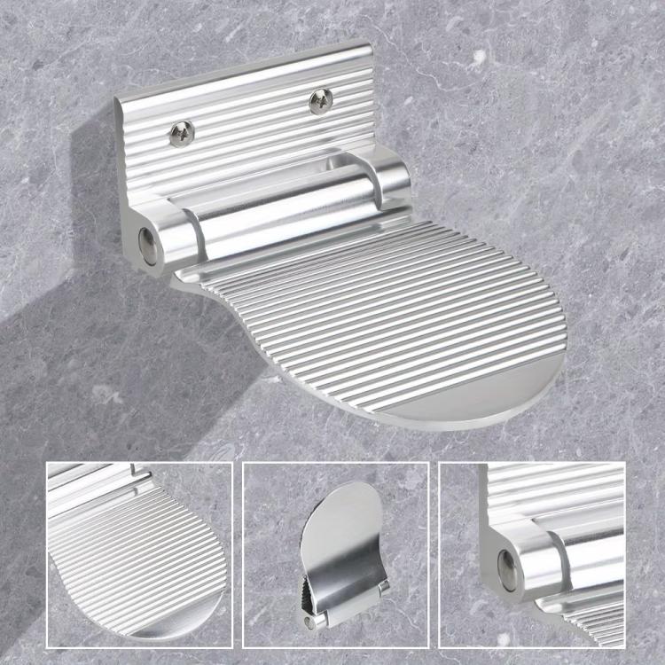 Space Aluminum Bathroom Step Stool Anti-Slip Shower Footrest for Pregnant Women & Elderly