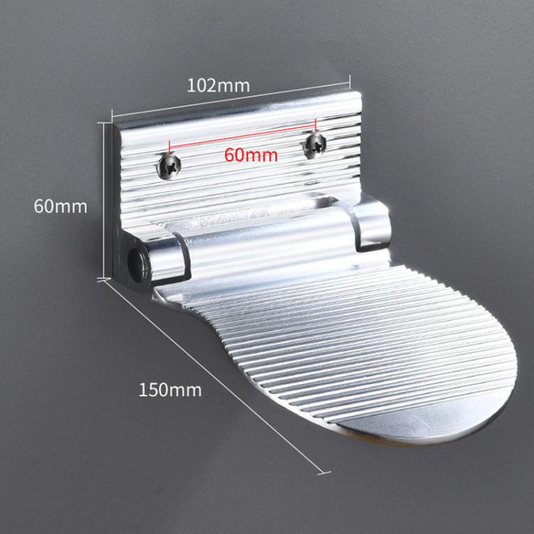 Space Aluminum Bathroom Step Stool Anti-Slip Shower Footrest for Pregnant Women & Elderly